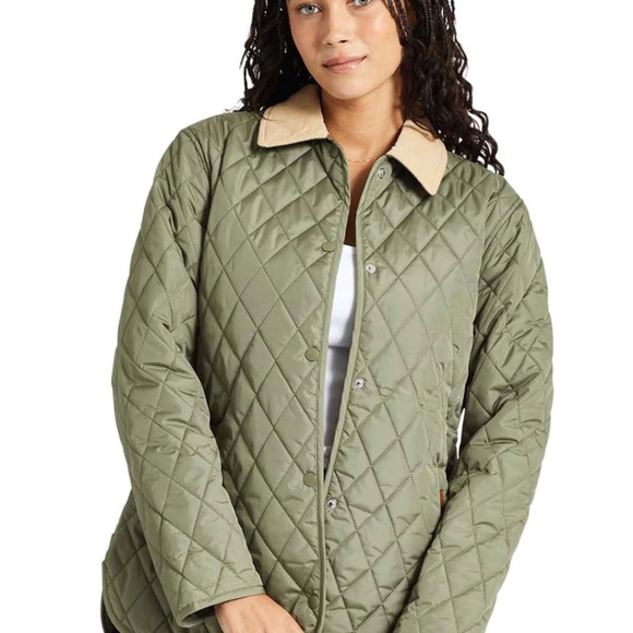 Brixton Quilted Olive Cass Jacket New With Tags - Picture 1 of 12